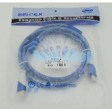 Кабель HDMI Ver.1.4 синий/белый jack HDMI19 (m)/HDMI19 (m) 1.8м феррит.кольца позолоченные контакты