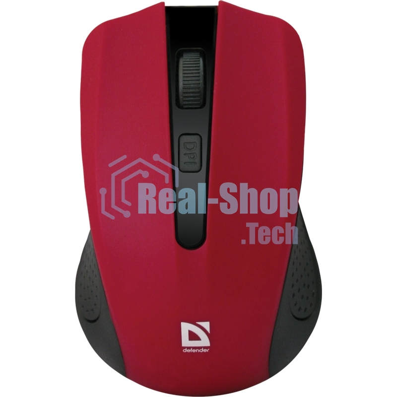 Мышь беспроводная Defender Accura MM-935 красный, 1600 dpi, радиоканал, USB, кнопки - 4