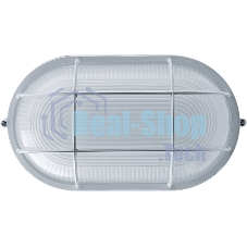 Светильник Navigator ЛОН NBL-O2-100-E27/WH 1х100Вт E27 IP54 (аналог НПБ 1202 бел. овал с решеткой 100Вт)