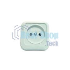 Розетка 1-м Makel ОП 16А IP20 без заземл. квадратная белый