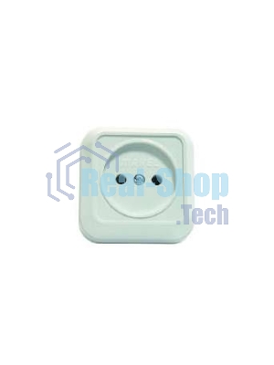 Розетка 1-м Makel ОП 16А IP20 без заземл. квадратная белый