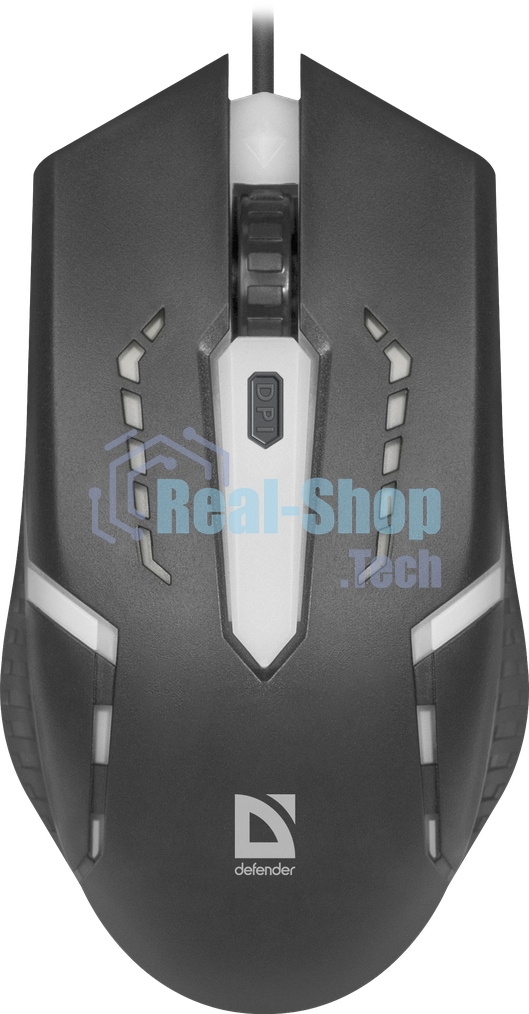 Мышь проводная Defender Hit MB-601 черный, 1200 dpi, USB, кнопки - 4