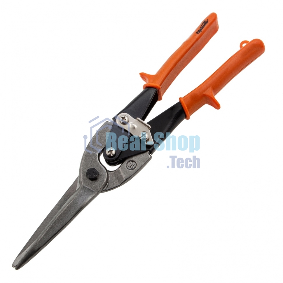 Ножницы по металлу Sparta удлиненные, 290 мм, пряморежущие, обрезиненные рукоятки