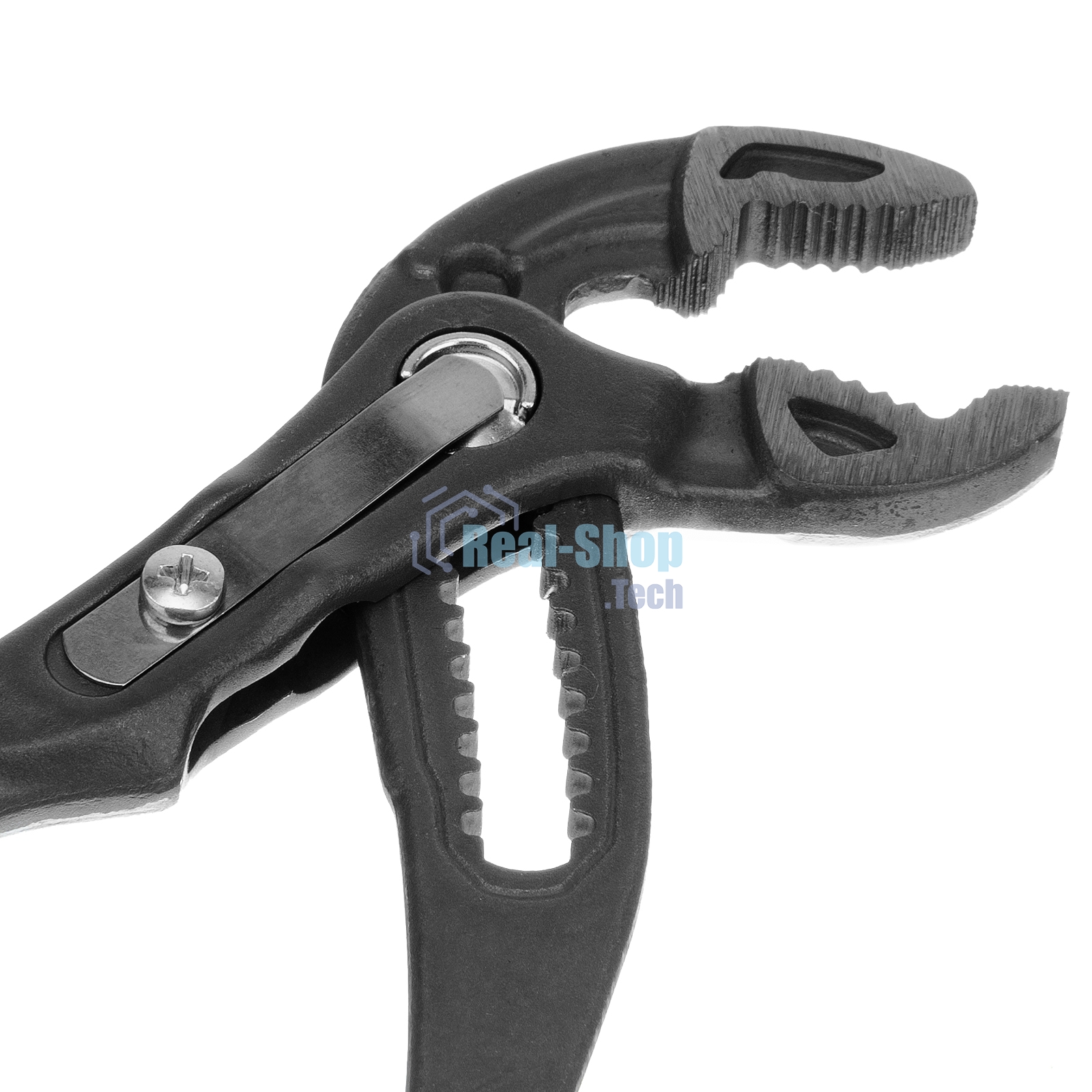 Клещи переставные Gross кнопочный механизм, обливные рукоятки, 180 мм