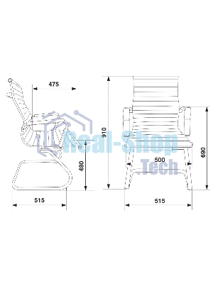 Кресло Бюрократ CH-883-LOW-V/BLACK черный, экокожа, 120 кг, механизм качания, низкая спинка