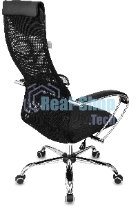 Кресло руководителя Бюрократ CH-607SL TW-01 Neo Black черный, сетка/ткань с подголов. на колес. металл хром