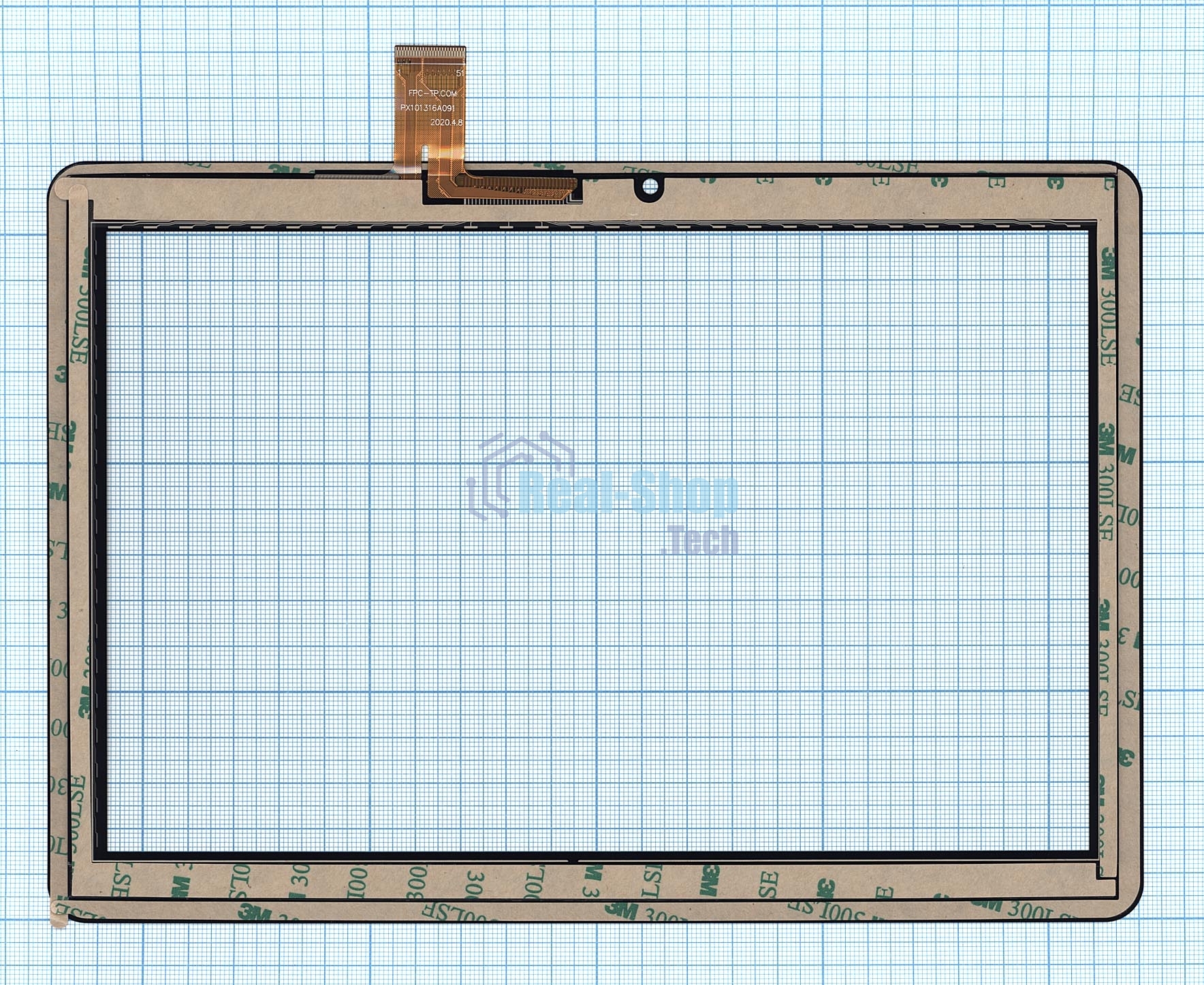 Сенсорное стекло (тачскрин) DP101279-F1 черное