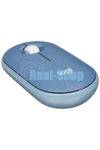 Мышь беспроводная Logitech Pebble M350 синий, 1000 dpi, радиоканал, Bluetooth, USB, кнопки - 3