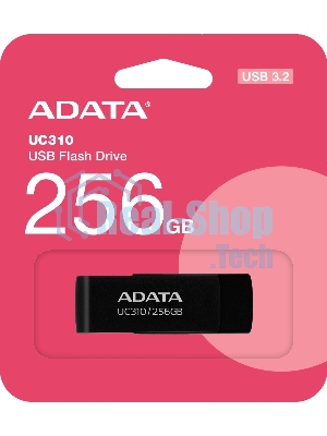 Флешка USB ADATA UC310 (UC310-256G-RBK), 256Gb, USB 3.2 Gen1, R/W 100/30, черный