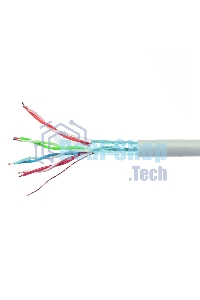 Кабель Cablexpert (RU) FTP indoor 4x2x0.51, медный, кат.5e, однож., 100м, box, серый