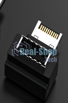 Переходник USB Type E мама-папа угловой