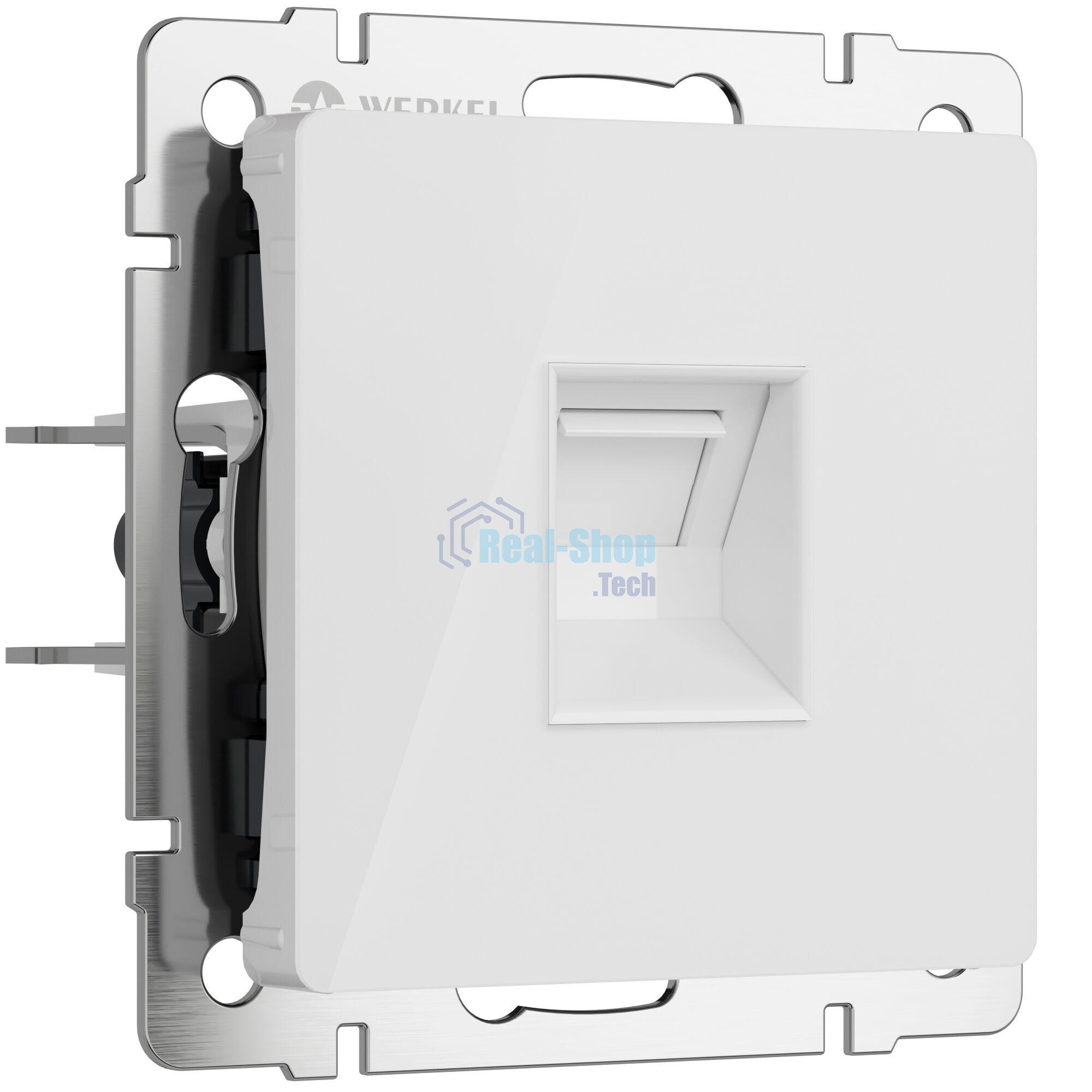Розетка Ethernet RJ-45 (белый акрил)