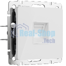 Розетка Ethernet RJ-45 (белый акрил)