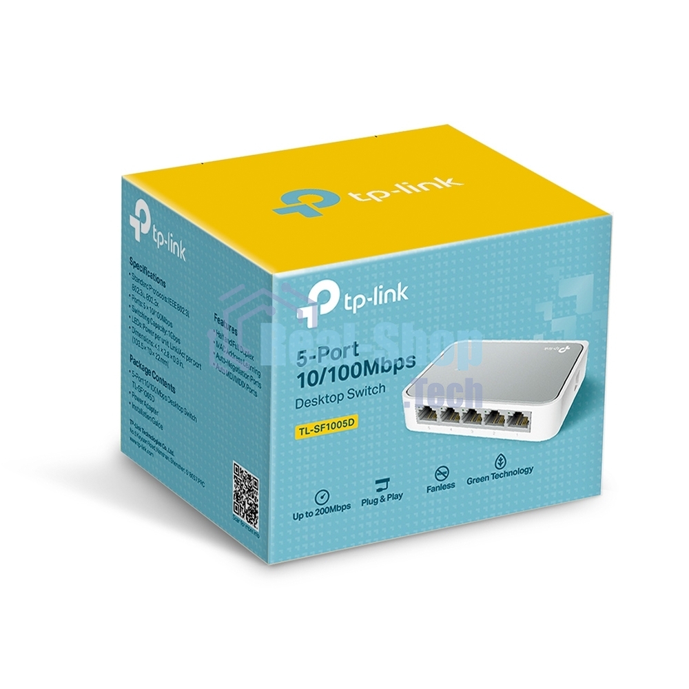 Коммутатор TP-Link SOHO TL-SF1005D Коммутатор 5-port 10/100M mini Desktop Switch, 5 10/100M RJ45 ports, Plastic case
