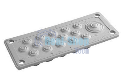 Ввод кабельный пластик V0 UL94. (16 отв.) IP54 ДКС R5HTC16