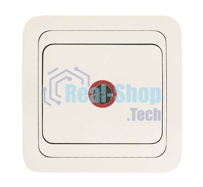 Розетка телевизионная TV Makel 1-м СП Mimoza 16А IP20 бел./бел.