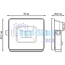 Прожектор светодиодный Gauss LED 10W 670lm IP65 3000К черный 613527110 Gauss