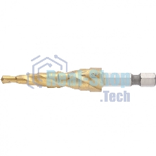 Сверло Matrix ступенчатое,4-5-6-7-8-9-10-11-12 мм, HSS, спиральный проф.