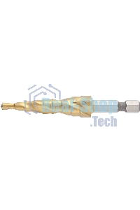Сверло Matrix ступенчатое,4-5-6-7-8-9-10-11-12 мм, HSS, спиральный проф.