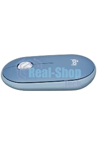 Мышь беспроводная Logitech Pebble M350 синий, 1000 dpi, радиоканал, Bluetooth, USB, кнопки - 3