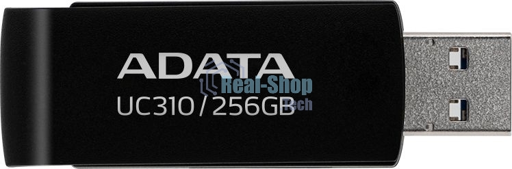 Флешка USB ADATA UC310 (UC310-256G-RBK), 256Gb, USB 3.2 Gen1, R/W 100/30, черный