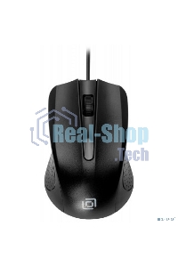 Мышь проводная Oklick 225M черный, 1200 dpi, USB, кнопки - 3