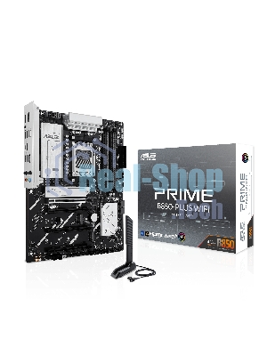 Материнская плата ASUS PRIME B850-PLUS WIFI, AM5, AMD B850, 4xDDR5, 4xSATA, 3xM.2, 1xPCIe 5.0 x16, 1xPCIe 4.0 x16, 2xPCIe 3.0 x1, 1xDP, 1xHDMI, 1x2.5Gb LAN, Wi-Fi 6E, Bluetooth 5.3, 4xUSB-A 10Gbps, 1xUSB-C 10Gbps, 2xUSB-A 5Gbps, 2xUSB-A 2.0, 3x3.5 мм, 7.1, ATX
