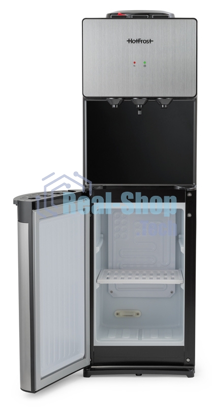 Кулер для воды Hotfrost V400BS, верхняя загрузка, нагрев 90 °С, охлаждение 10 °С, серебристый/черный