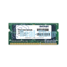 Оперативная память Patriot, DDR3, 8GB (1x8 GB), 1600 MHz, CL11, SO-DIMM