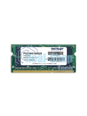 Оперативная память Patriot, DDR3, 8GB (1x8 GB), 1600 MHz, CL11, SO-DIMM