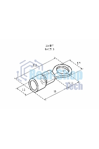 Наконечник кольцевой изолированный Rexant ø 3.2 мм 0.5-1.5 мм² (НКи 1.5-3/НКи 1,25-3) красный
