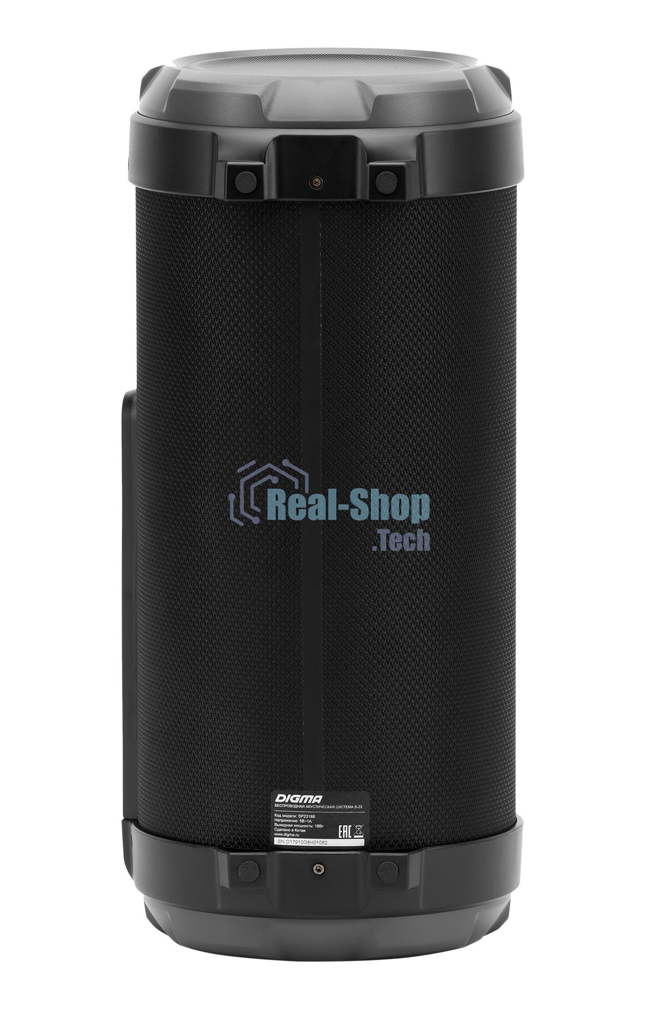 Колонка портативная Digma S-23 черный 18W 1.0 BT 10м 1800mAh (SP2318B)