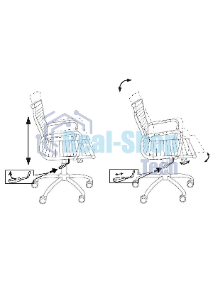 Кресло Бюрократ CH-883-LOW/BLACK черный, экокожа