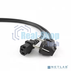Кабель сетевой CAC10-EU-C13-3M Wize, 3 м, Евровилка 3 pin - C13, 10 А, черный, пакет