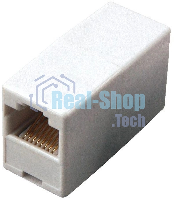 Проходной адаптер Rexant, RJ-45(8P-8C), UTP неэкранированный, категория 5e, (гнездо-гнездо)