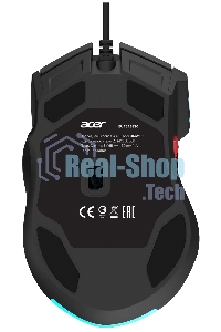 Мышь проводная Acer OMW150 черный, 4800 dpi, USB, кнопки - 8