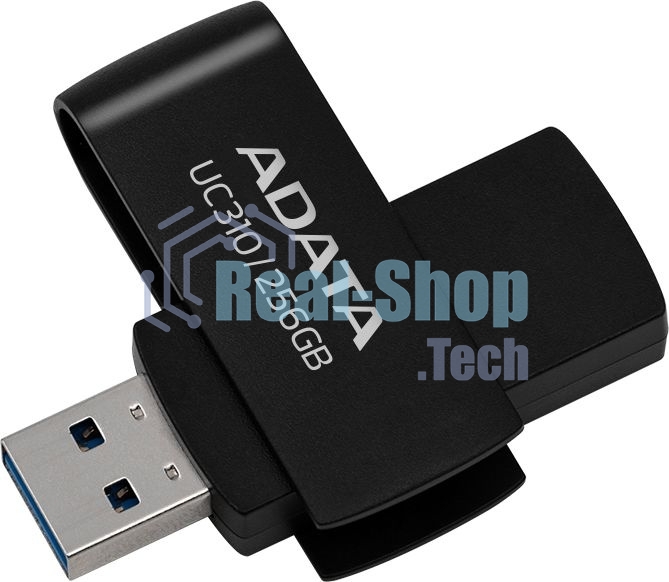 Флешка USB ADATA UC310 (UC310-256G-RBK), 256Gb, USB 3.2 Gen1, R/W 100/30, черный
