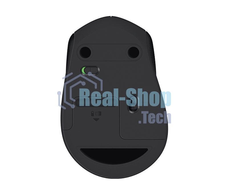 Мышь беспроводная Logitech M330 SILENT PLUS черный, 1000 dpi, радиоканал, USB, кнопки - 3