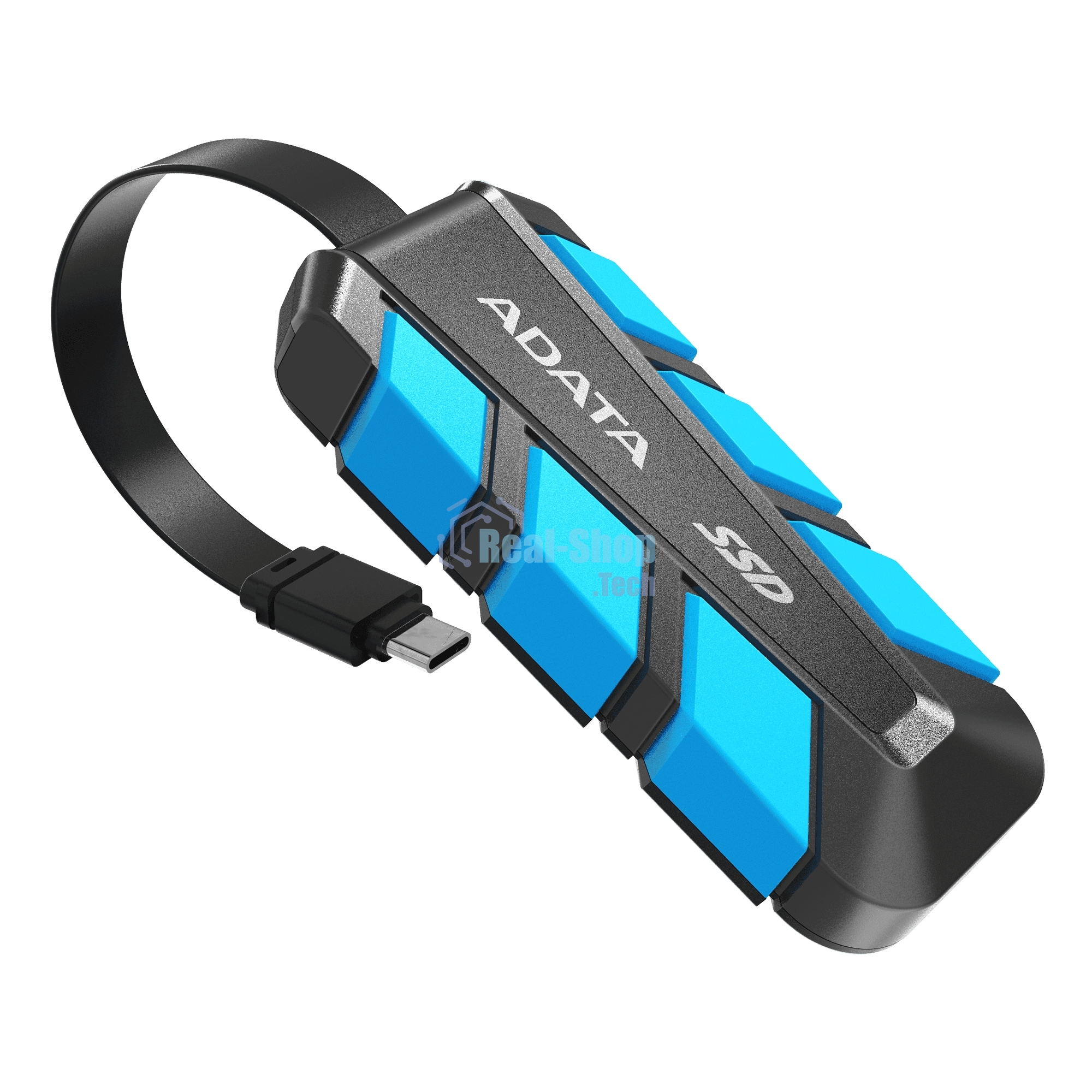 Внешний SSD ADATA SC740, 500 Gb, USB 3.2 Gen 2 Type-C, R/W 1050/1000, синий