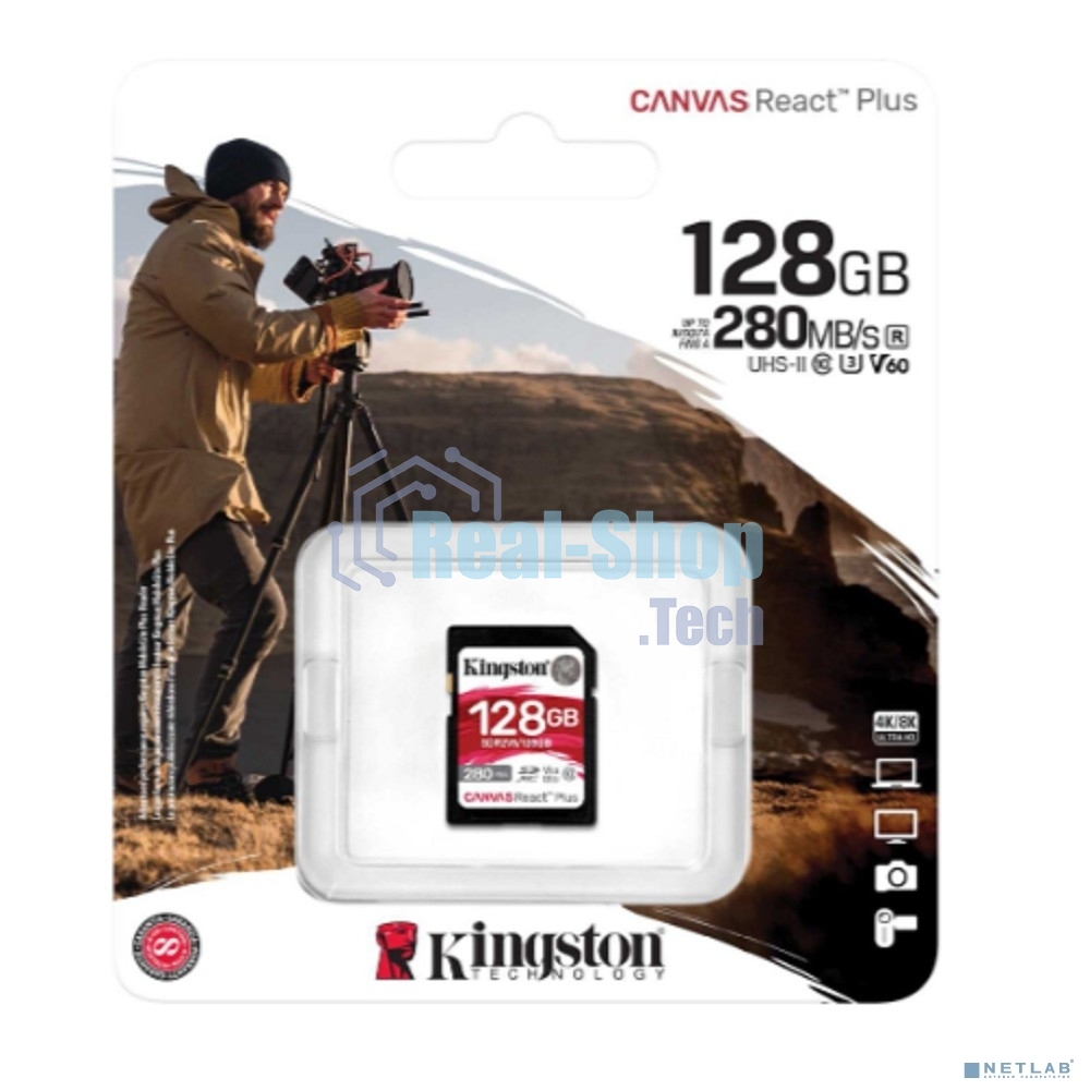 Флеш карта SDXC Kingston SDR2V6/128Gb Canvas React Plus w/o adapter 128Gb