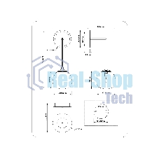 Настенный светильник Ambrella light LH51005 SGD/BK/FR золотой песок/черный/белый матовый G9 max 28W 130*200*400