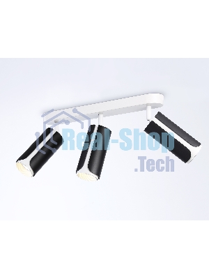 Светильник Ambrella light TN51605/3 BK/WH черный/белый GU10/3 380*60*195