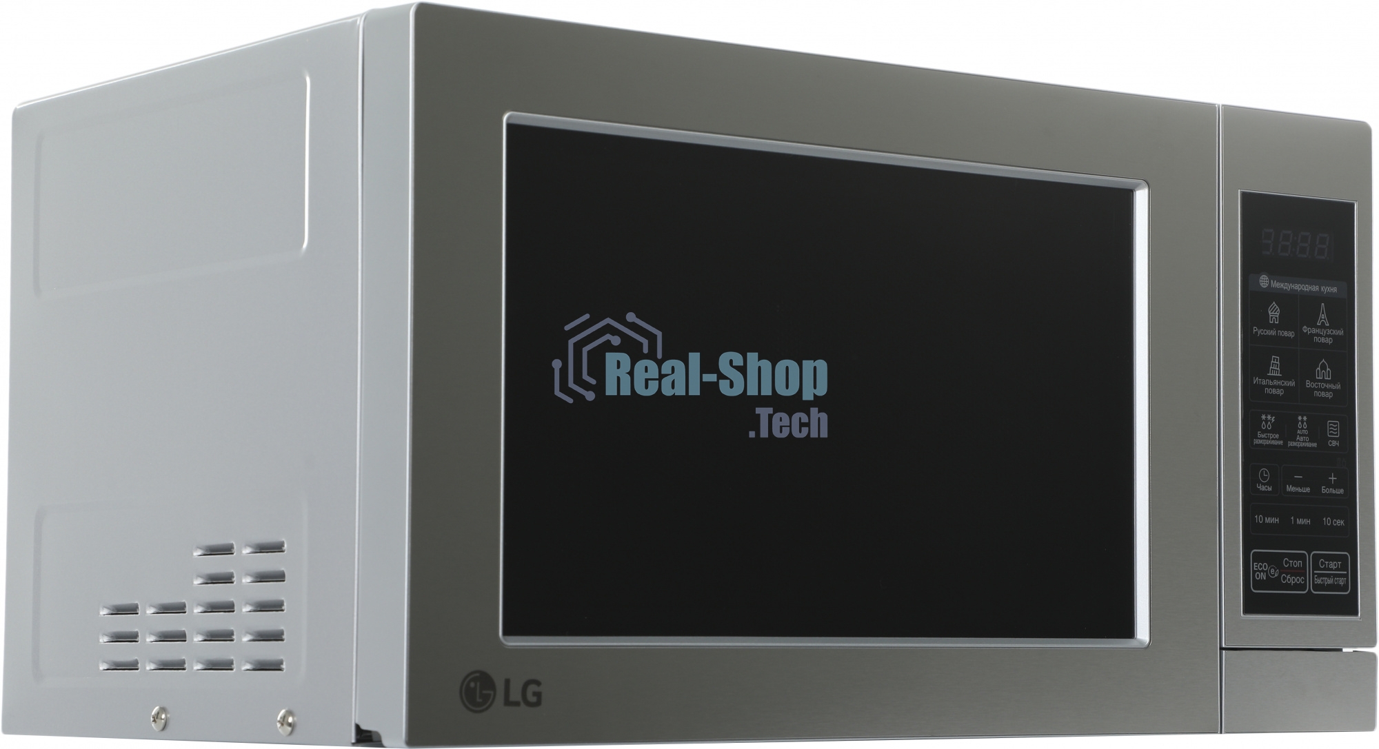 Микроволновая печь LG MS2044V серебристый, 20 л, 700 Вт, переключатели - сенсор