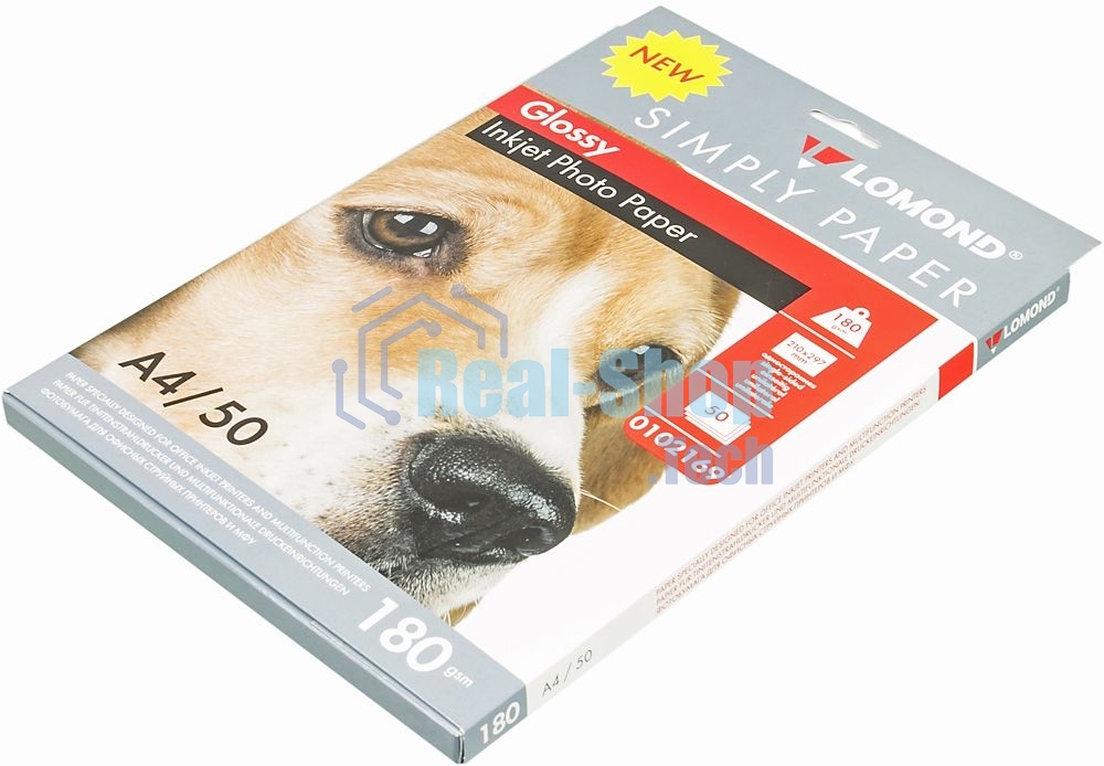 Фотобумага Lomond Simply 0102169 A4/180г/м2/50л./белый CIE148% глянцевое для струйной печати