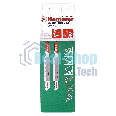 Пилка для лобзика Haммerflex 204-107 JG WD-PL T119B (2pcs) мягк.др\пл, 67мм, шаг 1.9-2.3, HCS, 2шт
