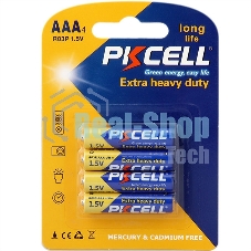 Солевой элемент питания PKCELL R03P-4B тип - AAА 4 шт в блистере