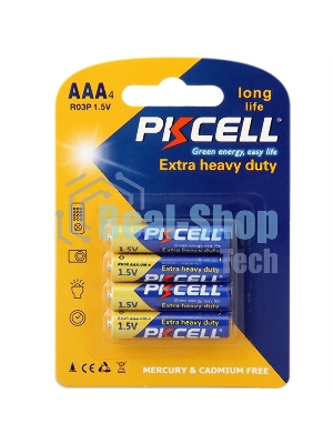 Солевой элемент питания PKCELL R03P-4B тип - AAА 4 шт в блистере