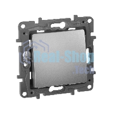 Выключатель Legrand 672414 без фиксации (кнопка) с Н.О./Н.З. контактом - Etika Plus - 6 A - 250 В - алюминий