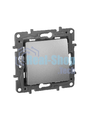 Выключатель Legrand 672414 без фиксации (кнопка) с Н.О./Н.З. контактом - Etika Plus - 6 A - 250 В - алюминий