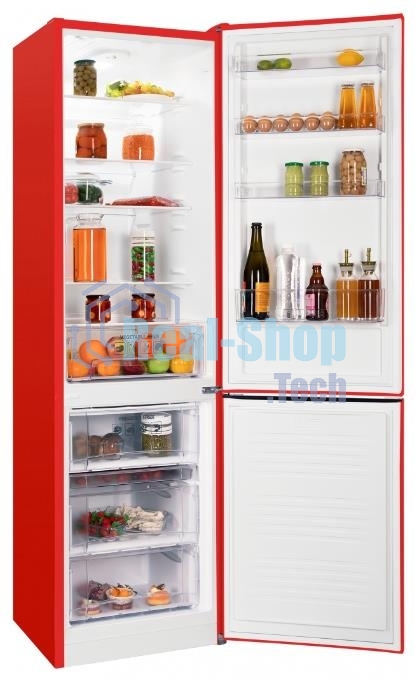 Холодильник Nordfrost NRB 154 R красный мат. двухкамерный 238/115 л морозилка снизу, капельная система